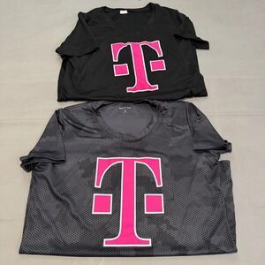 Lot 2 T-Mobile‎ Women T-Shirt Employee Worker Black Sport-Tek Performance-M-6140